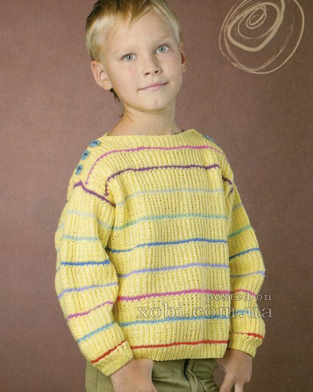 Полосатый свитер для девочки