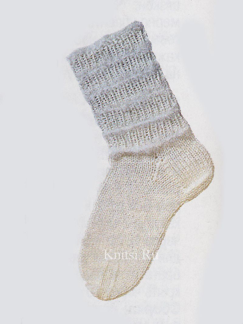 Белые носки в резинку