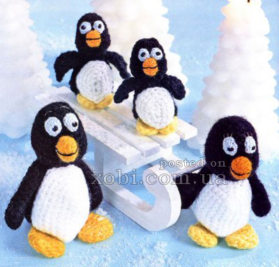 пингвины крючком