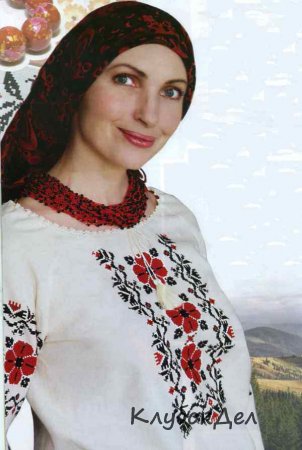 Буковинская вышиванка крестиком. Схема для вышивания женской вышиванки