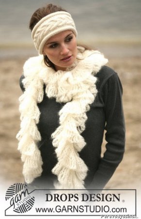 зимний шарф и повязка на голову