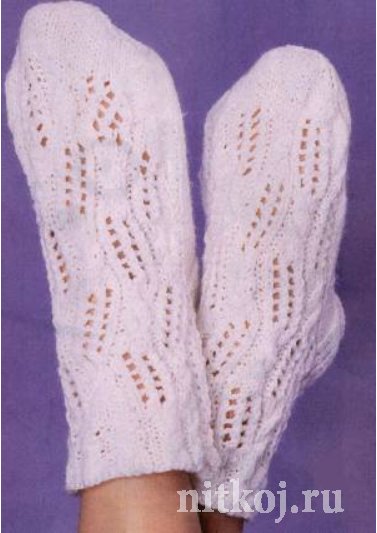 Женские носки спицами